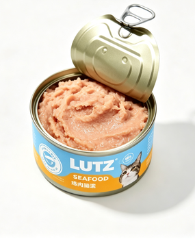 LUTZ SEAFOOD Hairball Control Wet Cat Food | Chicken Recipe for Adult Cats 1-6 Years