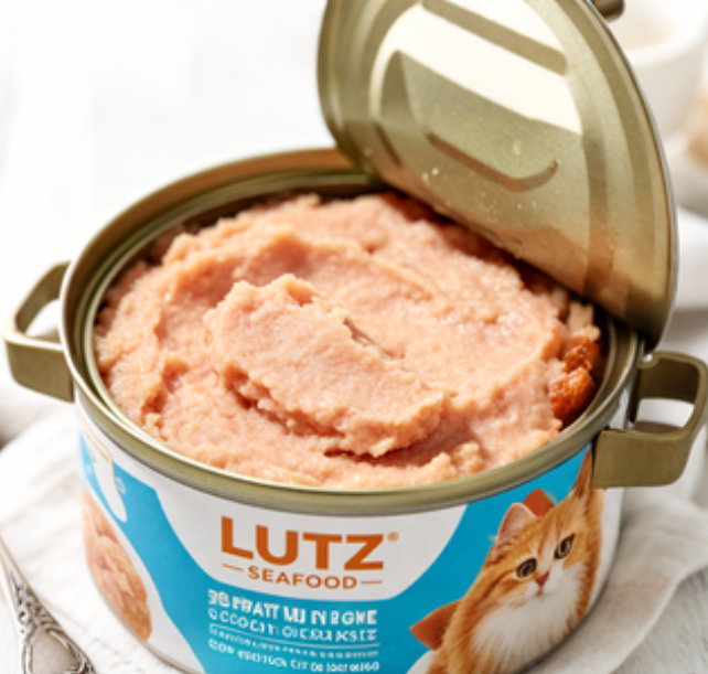 lutzseafoodHairball Control Wet Cat Food, Chicken Minced